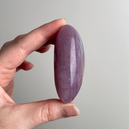 Silky Fluorite Palm | Purple Fluorite Crystal Palmstone