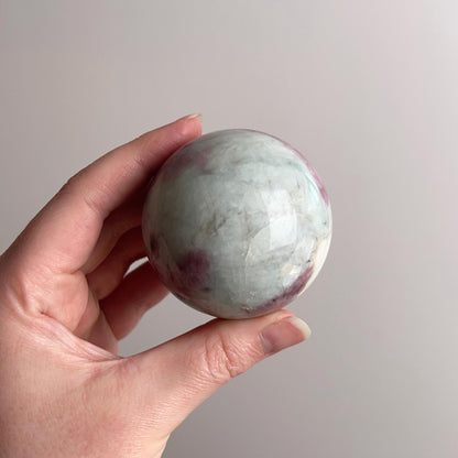 Pink Tourmaline + Lepidolite Sphere | Unicorn Stone Crystal Sphere