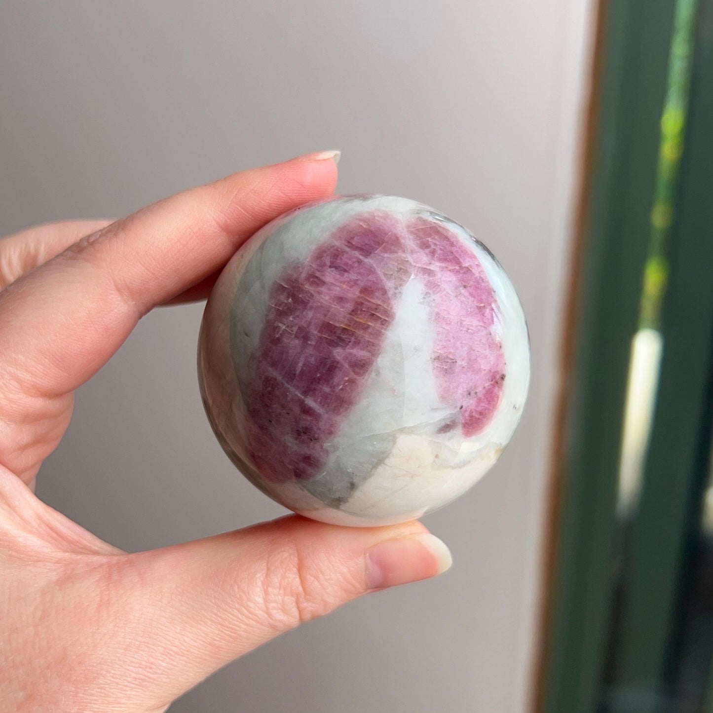 Pink Tourmaline + Lepidolite Sphere | Unicorn Stone Crystal Sphere