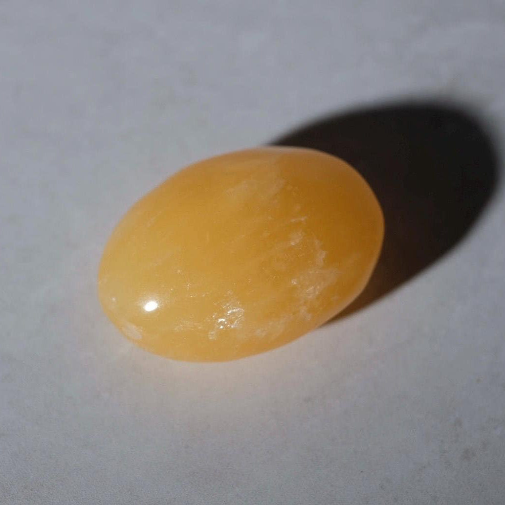 Bright Yellow Calcite Palm | Orange Calcite Crystal Palm