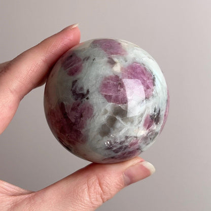 Pink Tourmaline + Lepidolite Sphere | Unicorn Stone Crystal Sphere