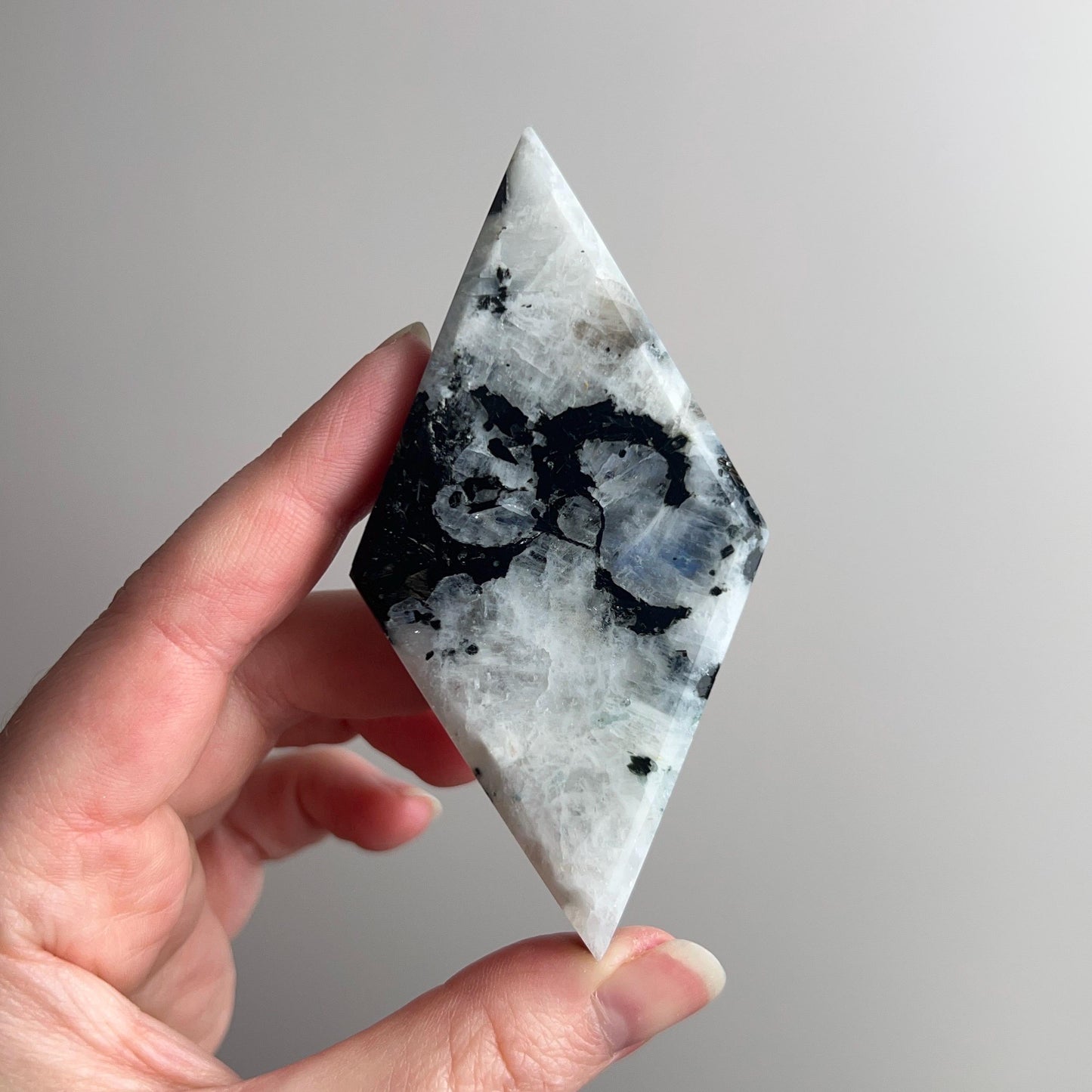 Moonstone Diamond Carving | Moonstone Crystal Rhombus