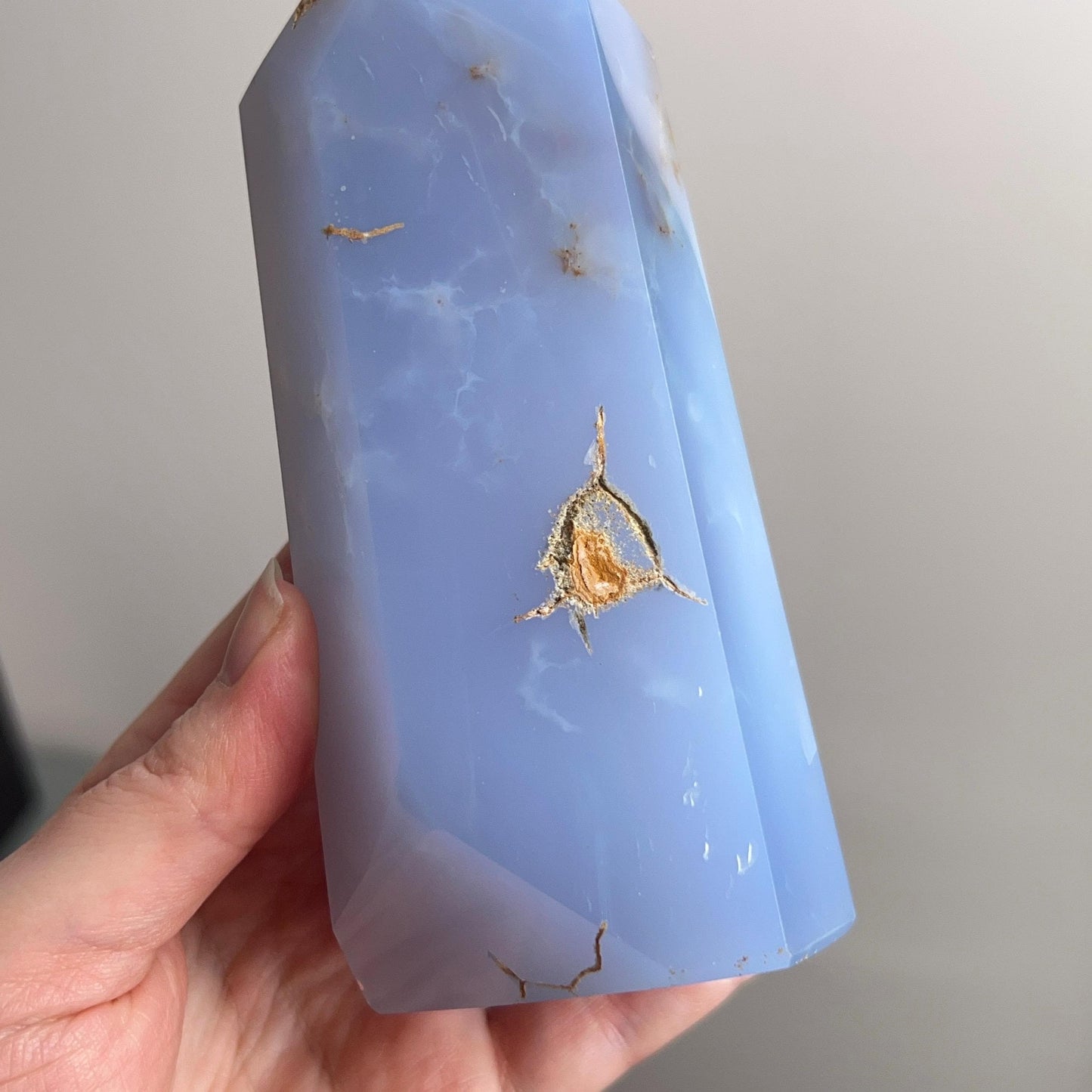 XL Blue Chalcedony Tower | Chalcedony Crystal Tower