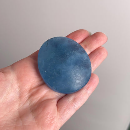 Aquamarine Palm | Blue Aquamarine Crystal Palmstone