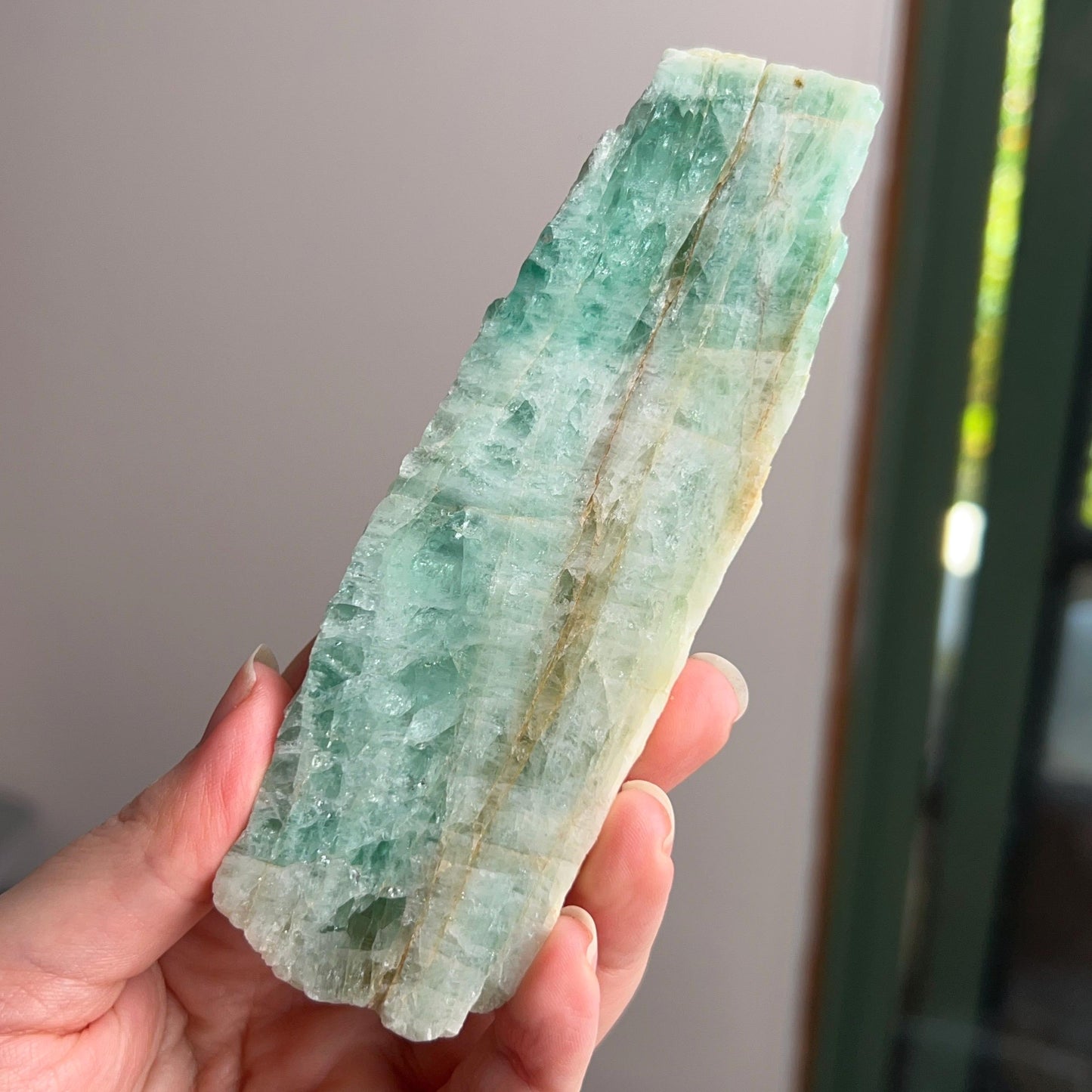 Australian Aquamarine Slab | Polished Aquamarine Crystal Slab