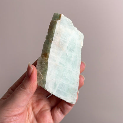 Australian Aquamarine Slab | Polished Aquamarine Crystal Slab