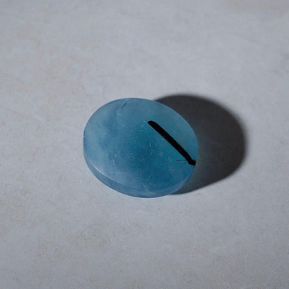 Aquamarine Palm | Blue Aquamarine Crystal Palmstone