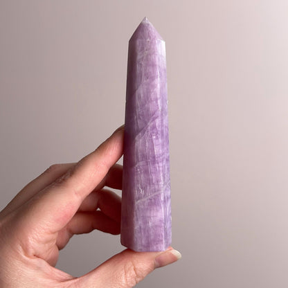 AA Kunzite Tower | Natural Pink Kunzite Crystal Point