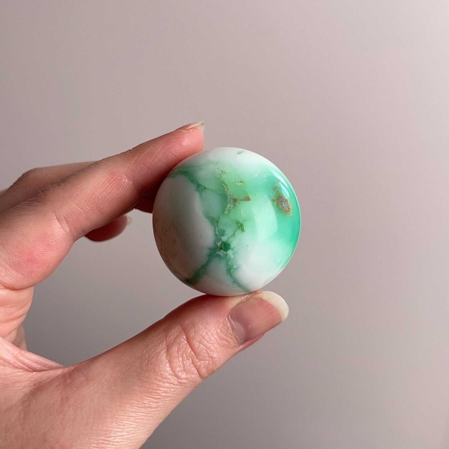 Chrysoprase Sphere | Mint Green Chrysoprase Crystal Sphere