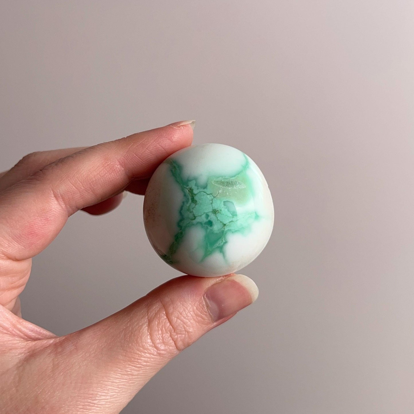 Chrysoprase Sphere | Mint Green Chrysoprase Crystal Sphere