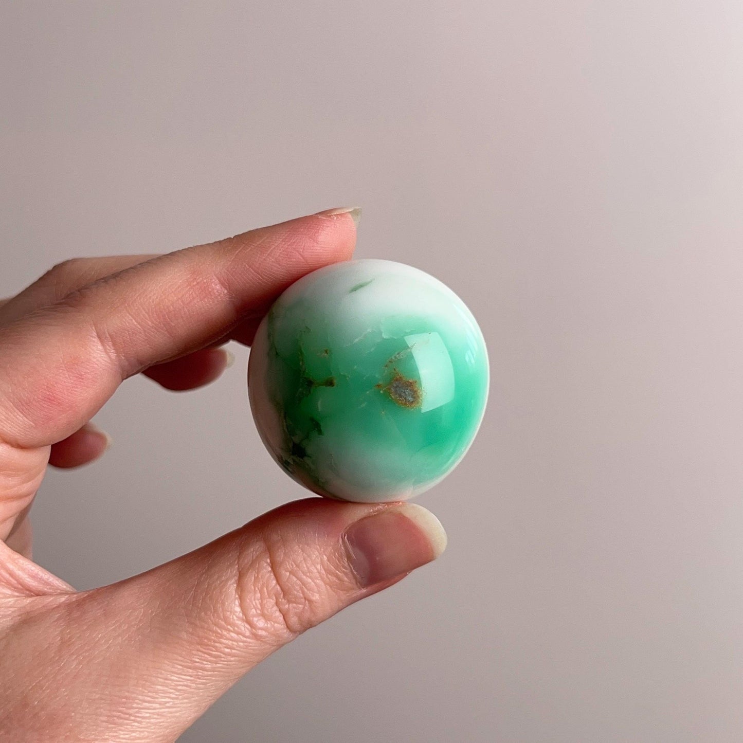 Chrysoprase Sphere | Mint Green Chrysoprase Crystal Sphere