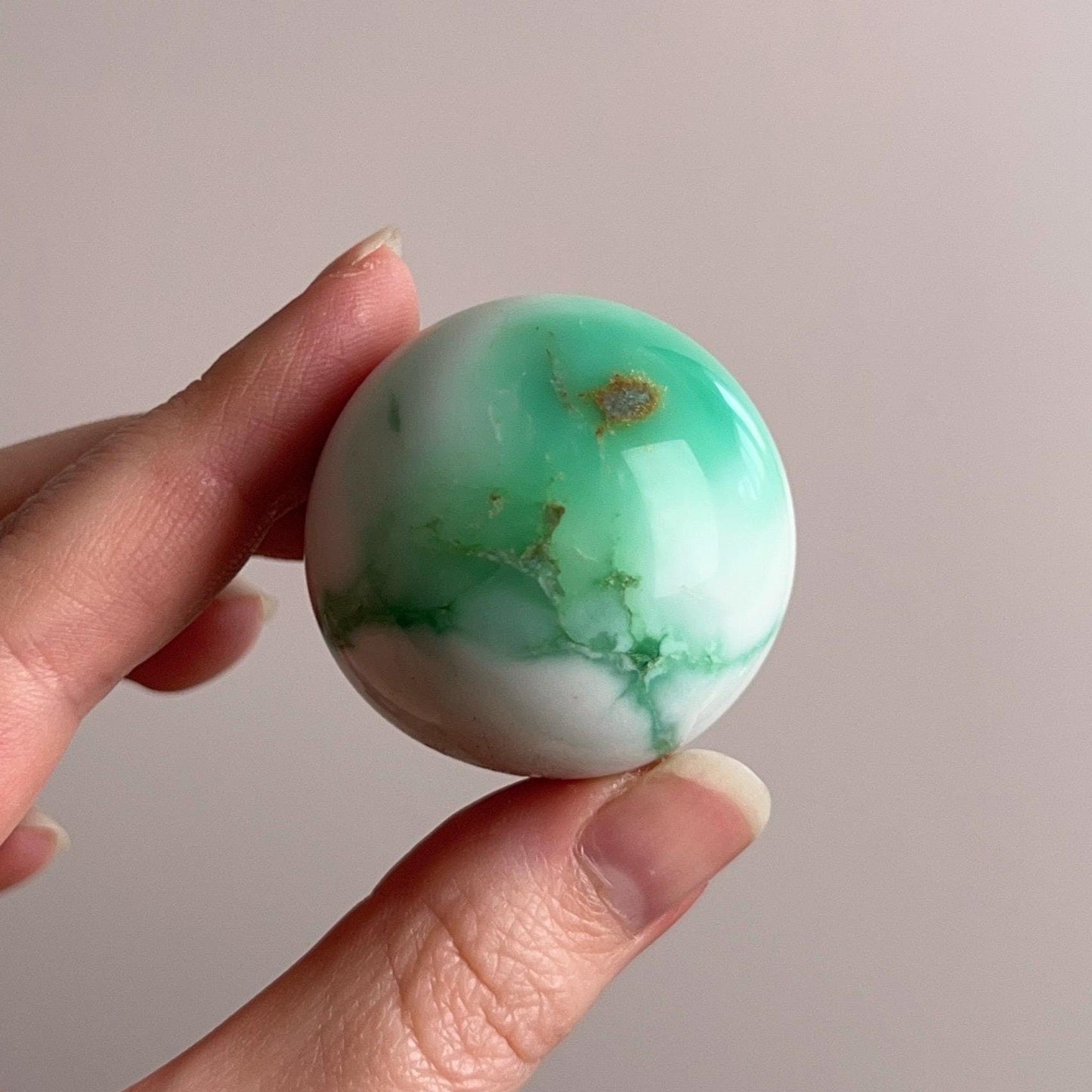 Chrysoprase Sphere | Mint Green Chrysoprase Crystal Sphere