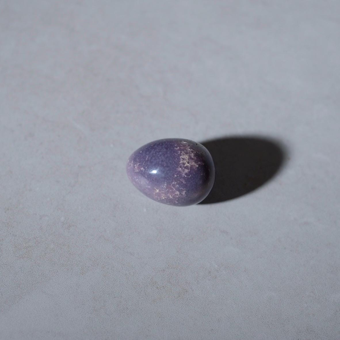 Grape Agate Egg | Purple Botryoidal Chalcedony Crystal Egg