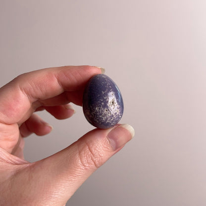 Grape Agate Egg | Purple Botryoidal Chalcedony Crystal Egg