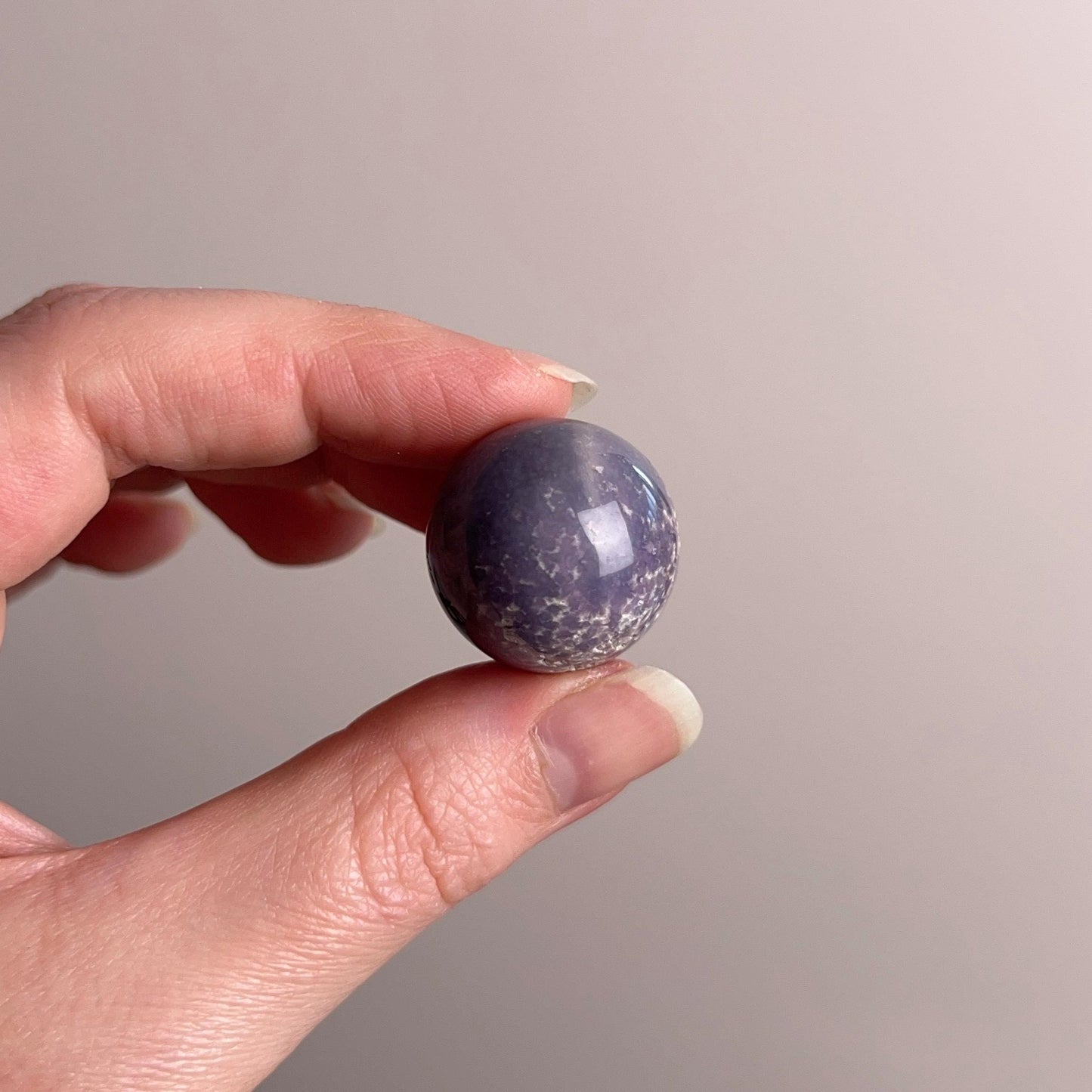 Grape Agate Egg | Purple Botryoidal Chalcedony Crystal Egg