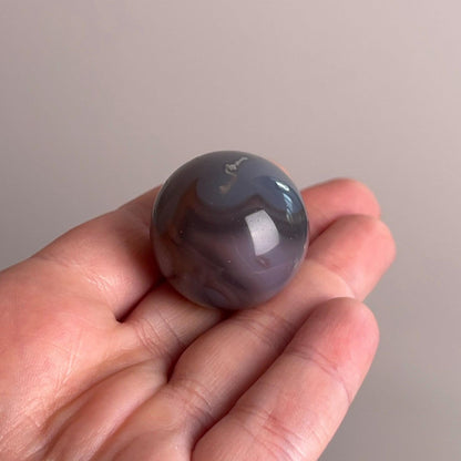 Agate Sphere | Pink & Grey Agate Crystal Sphere