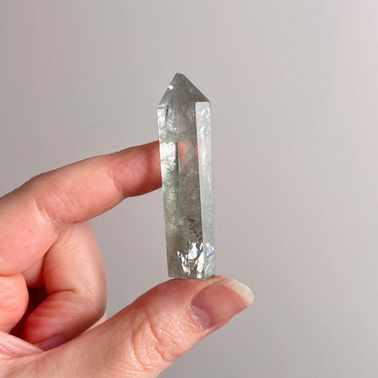 Prasiolite Point | Green Amethyst Crystal Tower