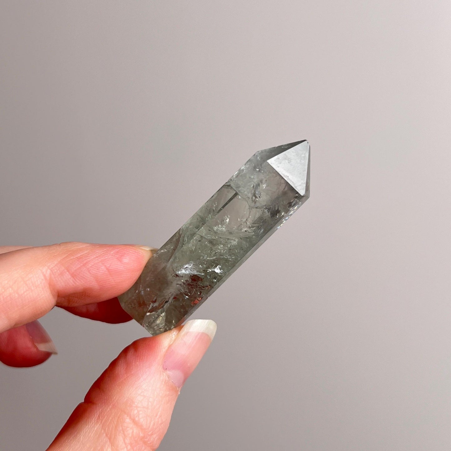 Prasiolite Point | Green Amethyst Crystal Tower