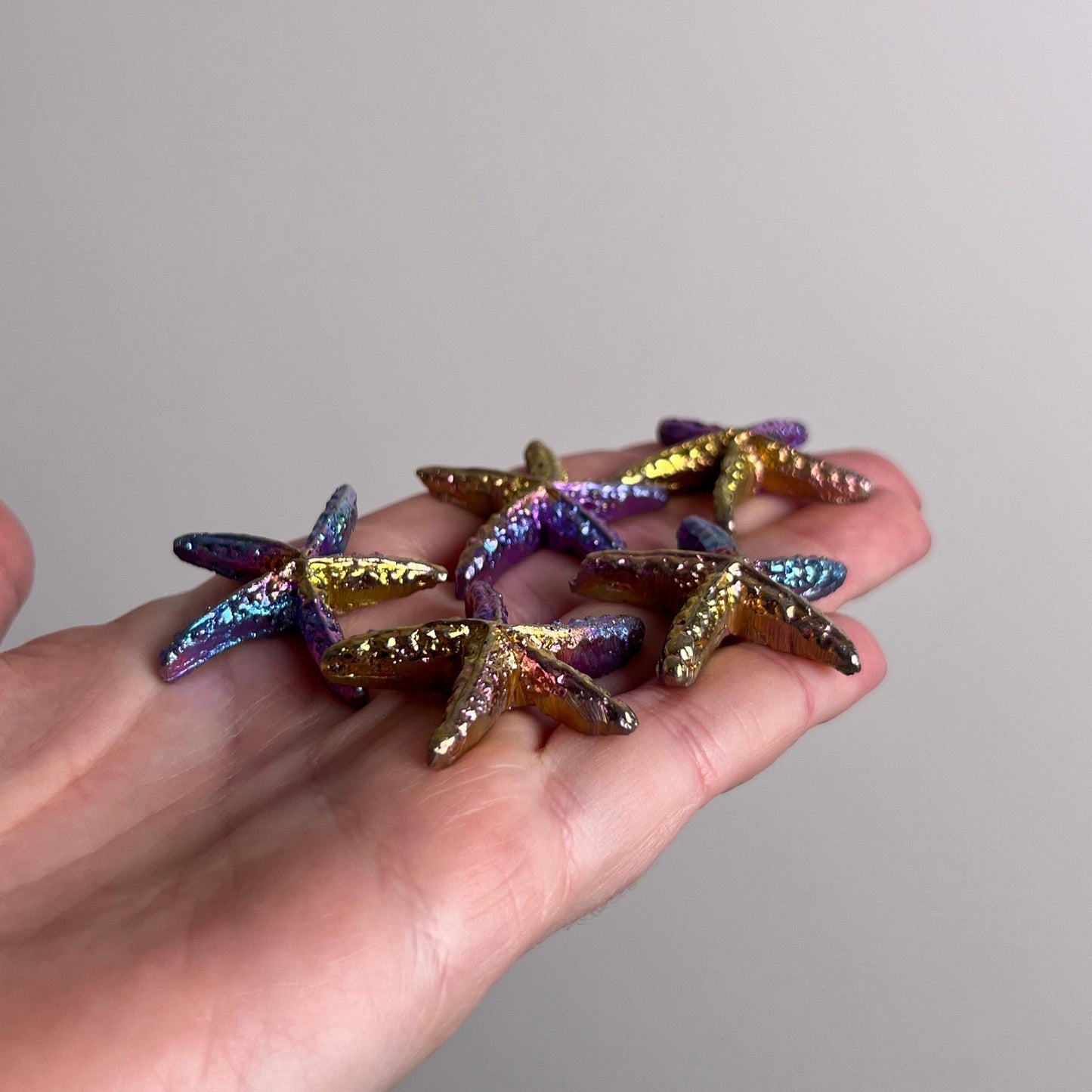 Bismuth Starfish Carving | Rainbow Bismuth Crystal