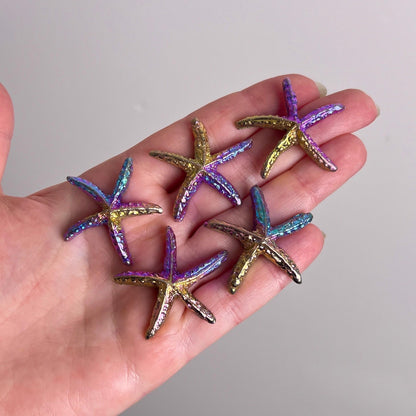 Bismuth Starfish Carving | Rainbow Bismuth Crystal