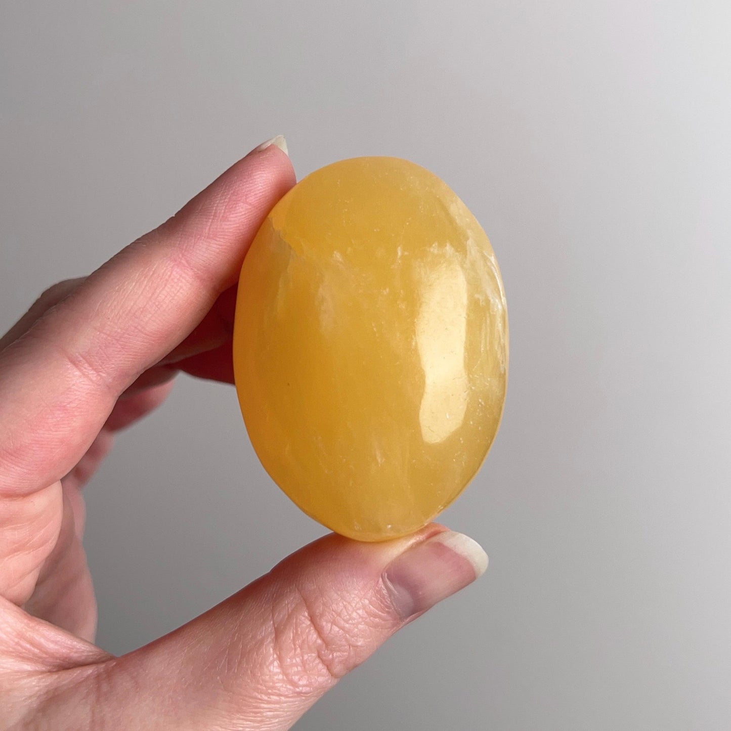 Bright Yellow Calcite Palm | Orange Calcite Crystal Palm