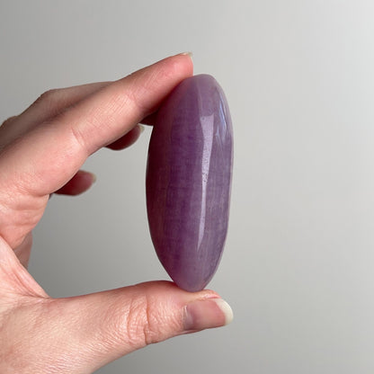 Silky Fluorite Palm | Purple Fluorite Crystal Palmstone