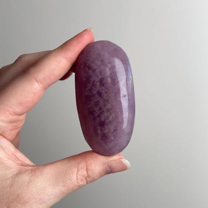 Silky Fluorite Palm | Purple Fluorite Crystal Palmstone