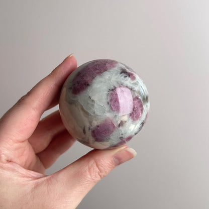 Pink Tourmaline + Lepidolite Sphere | Unicorn Stone Crystal Sphere