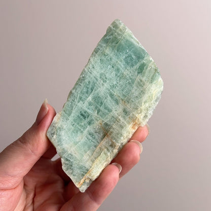 Australian Aquamarine Slab | Polished Aquamarine Crystal Slab