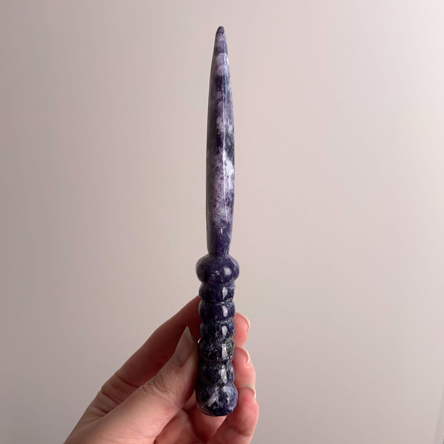 Lepidolite Athame | Crystal Dagger | Witches Knife