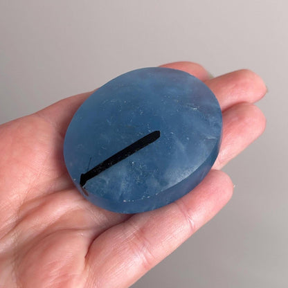 Aquamarine Palm | Blue Aquamarine Crystal Palmstone