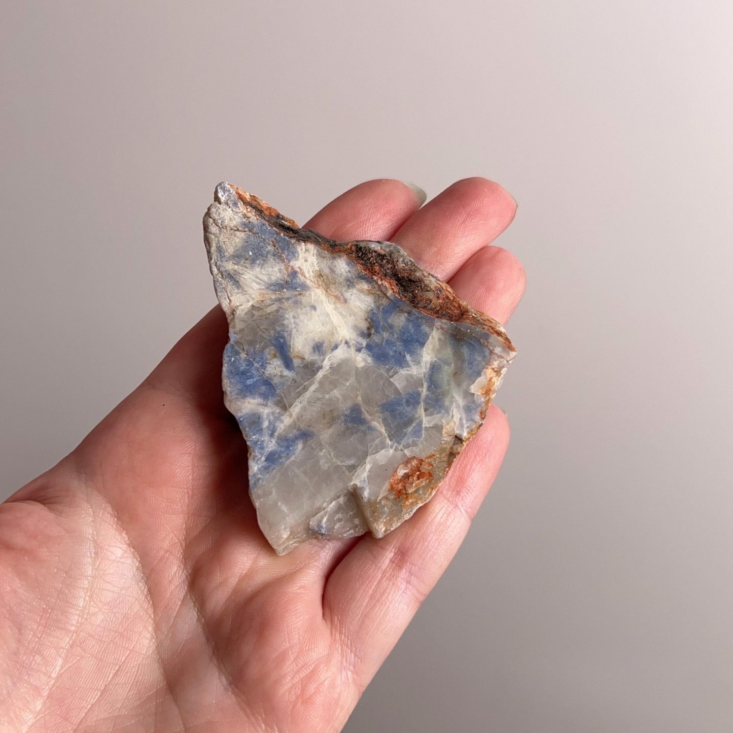 Rare Blue Lepidolite Slab | Polished Lepidolite Crystal Slice