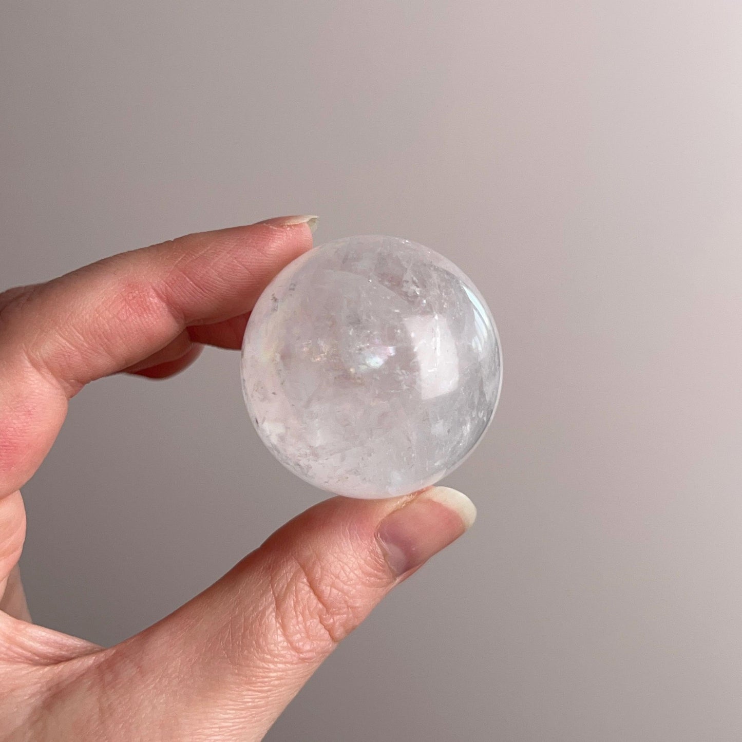 Rainbow Optical Calcite Sphere | Clear Calcite Crystal Sphere