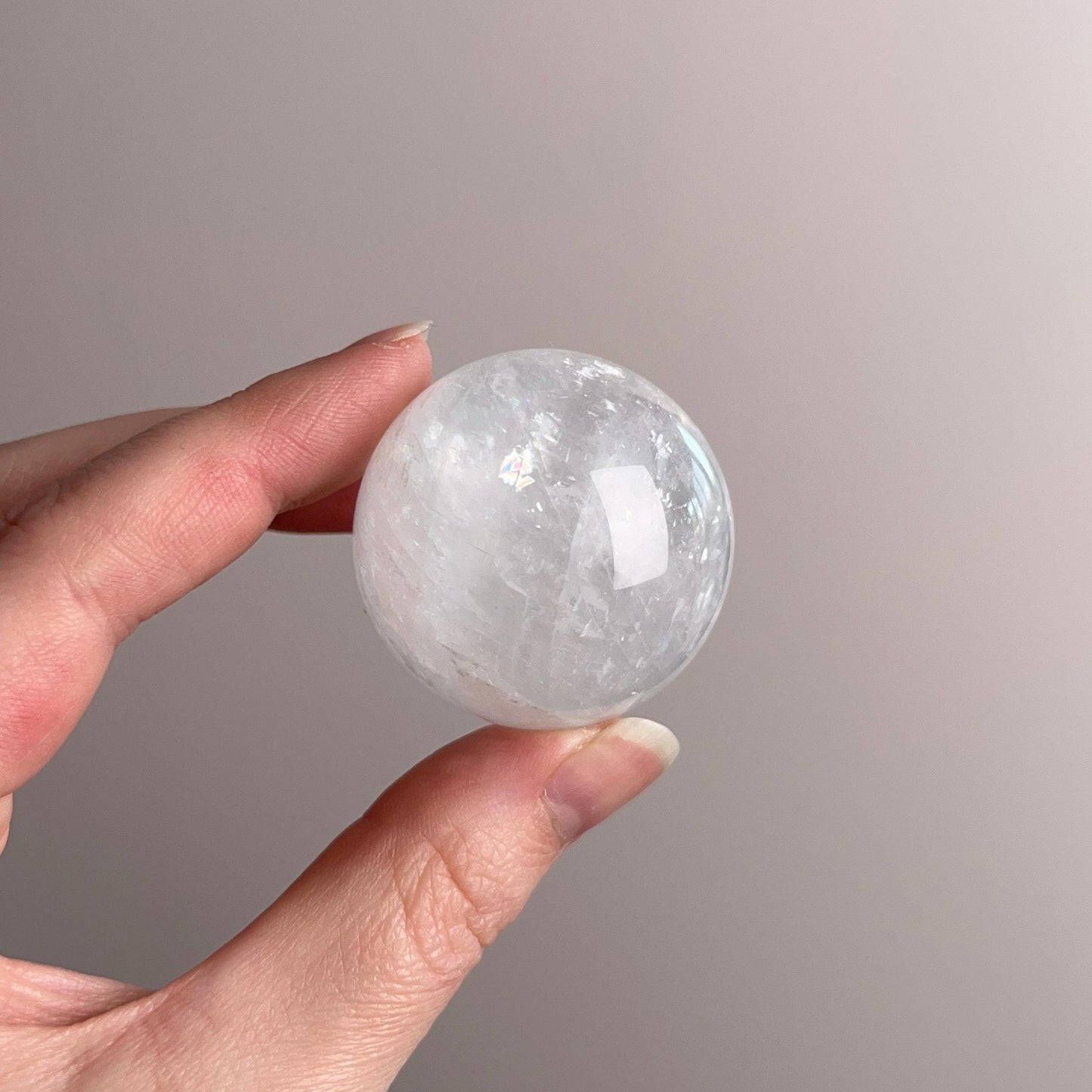 Rainbow Optical Calcite Sphere | Clear Calcite Crystal Sphere