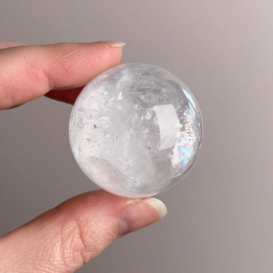 Rainbow Optical Calcite Sphere | Clear Calcite Crystal Sphere