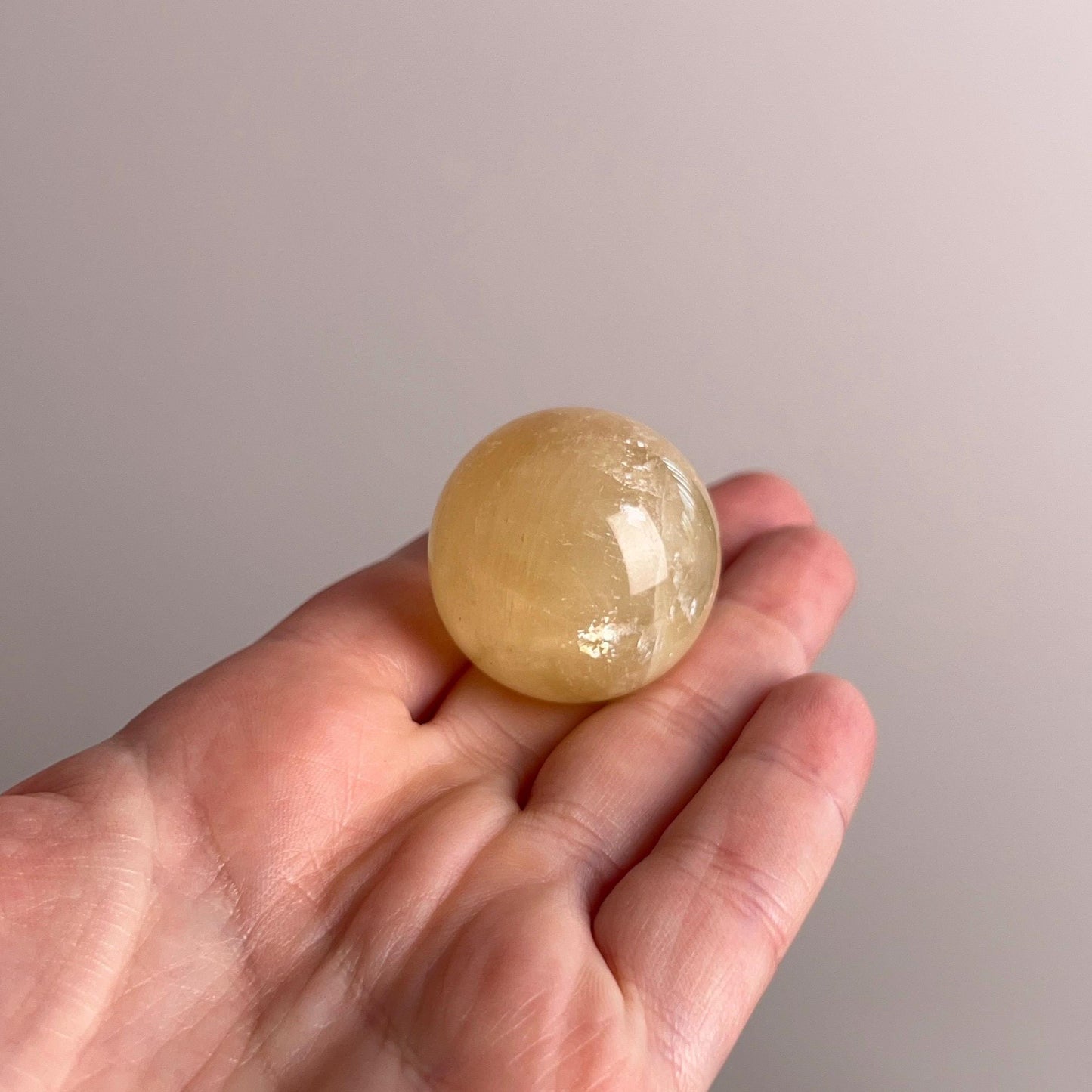 Honey Calcite Sphere | Golden Honey Calcite Crystal Sphere