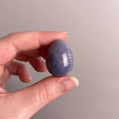 Grape Agate Egg | Purple Botryoidal Chalcedony Crystal Egg