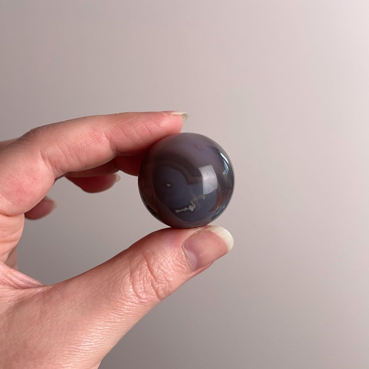 Agate Sphere | Pink & Grey Agate Crystal Sphere