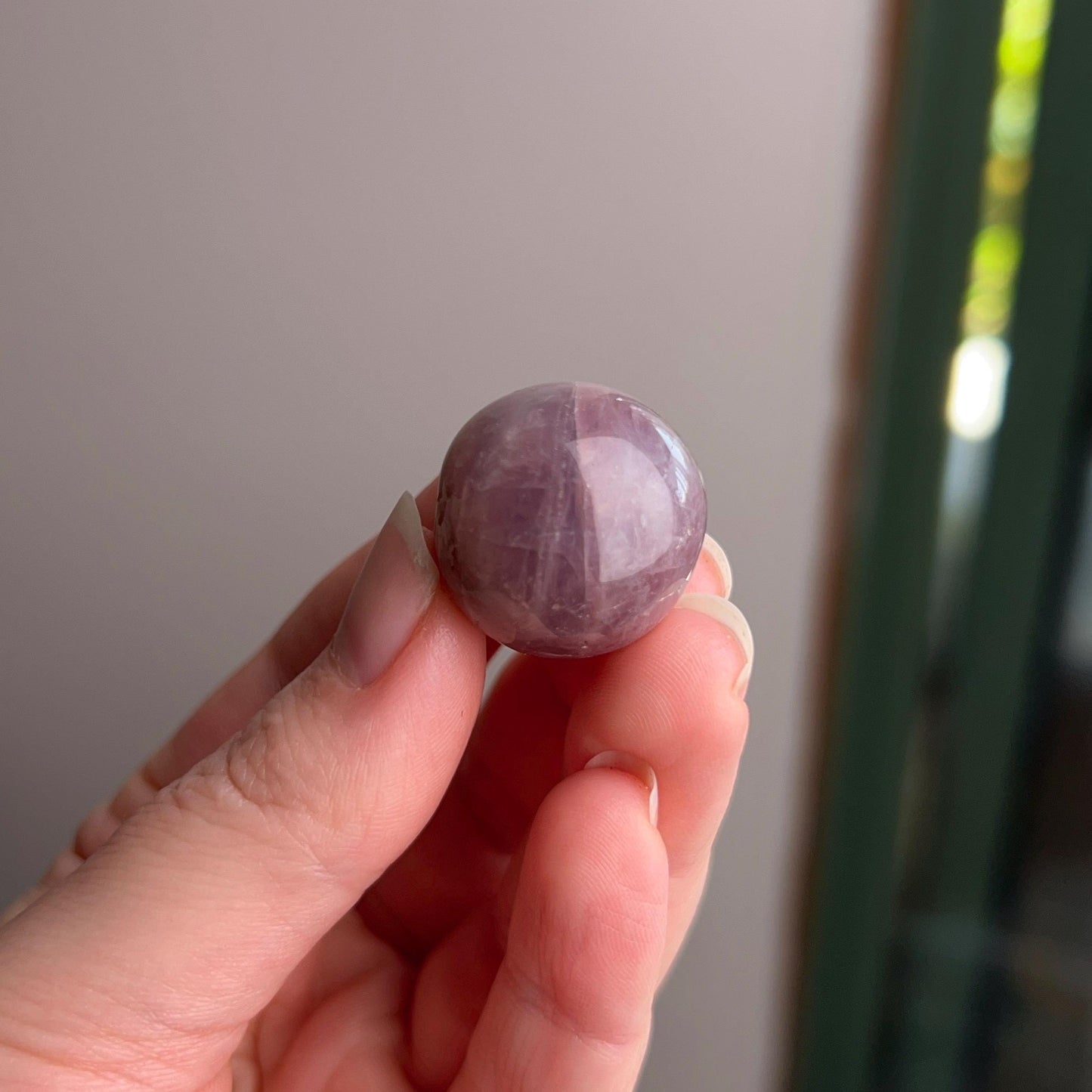 Purple Rose Quartz Sphere | Lavender Rose Quartz Crystal Sphere