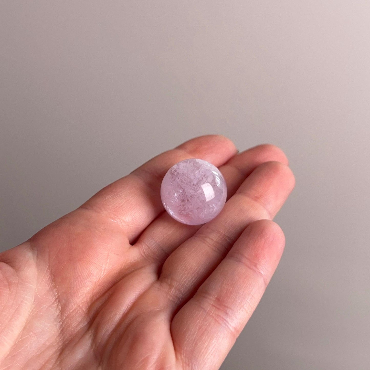 Gem Kunzite Sphere | Pink Kunzite Crystal Sphere