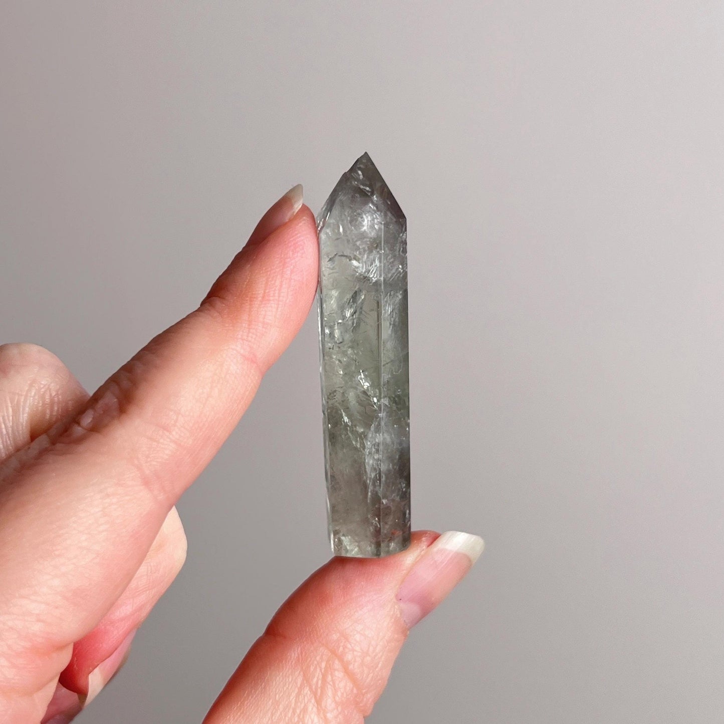 Prasiolite Point | Green Amethyst Crystal Tower