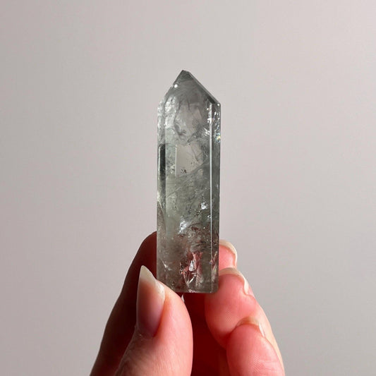 Prasiolite Point | Green Amethyst Crystal Tower