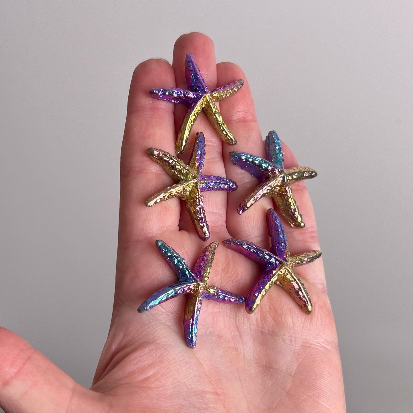 Bismuth Starfish Carving | Rainbow Bismuth Crystal