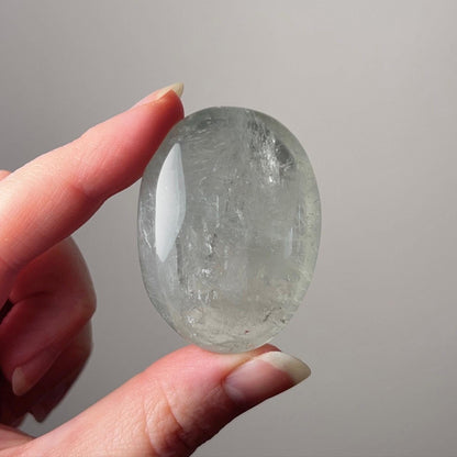 Prasiolite Palm | Green Amethyst Crystal Palmstone