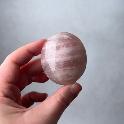 Rose Quartz Palm | Rose Quartz Crystal Palmstone