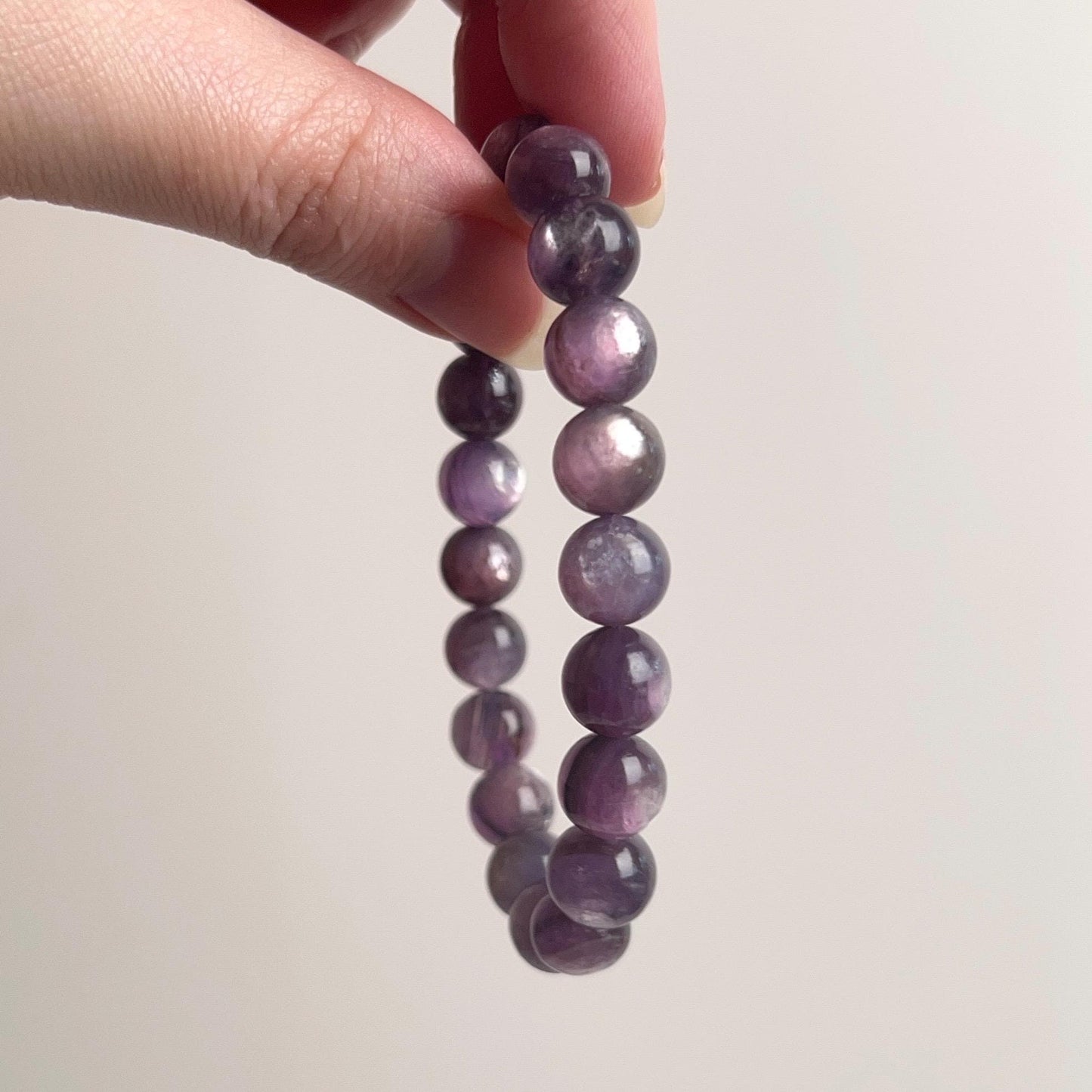 Gem Lepidolite Bracelet | High Quality Gem Lepidolite Stretch Bracelet