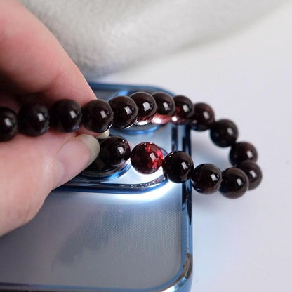 Garnet Bracelet | Almandine Garnet Crystal Stretch Bracelet