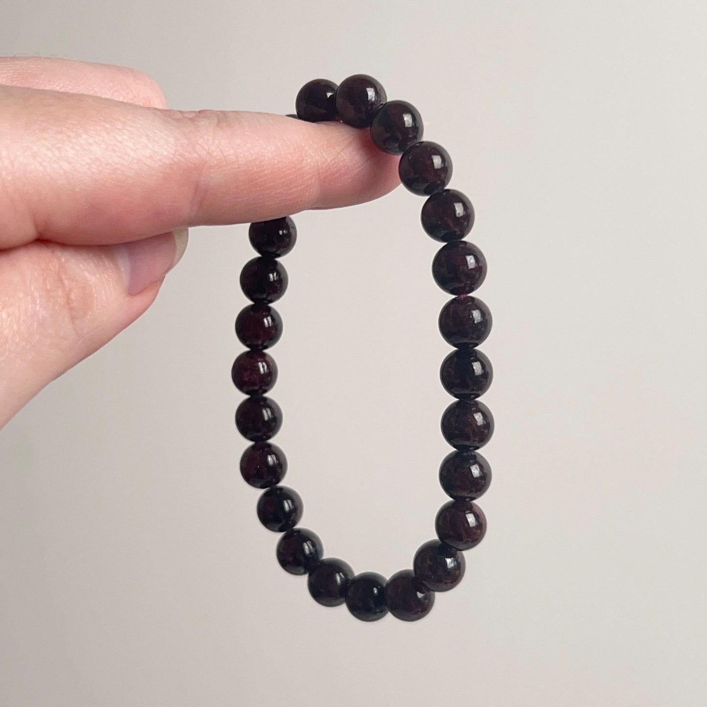 Garnet Bracelet | Almandine Garnet Crystal Stretch Bracelet