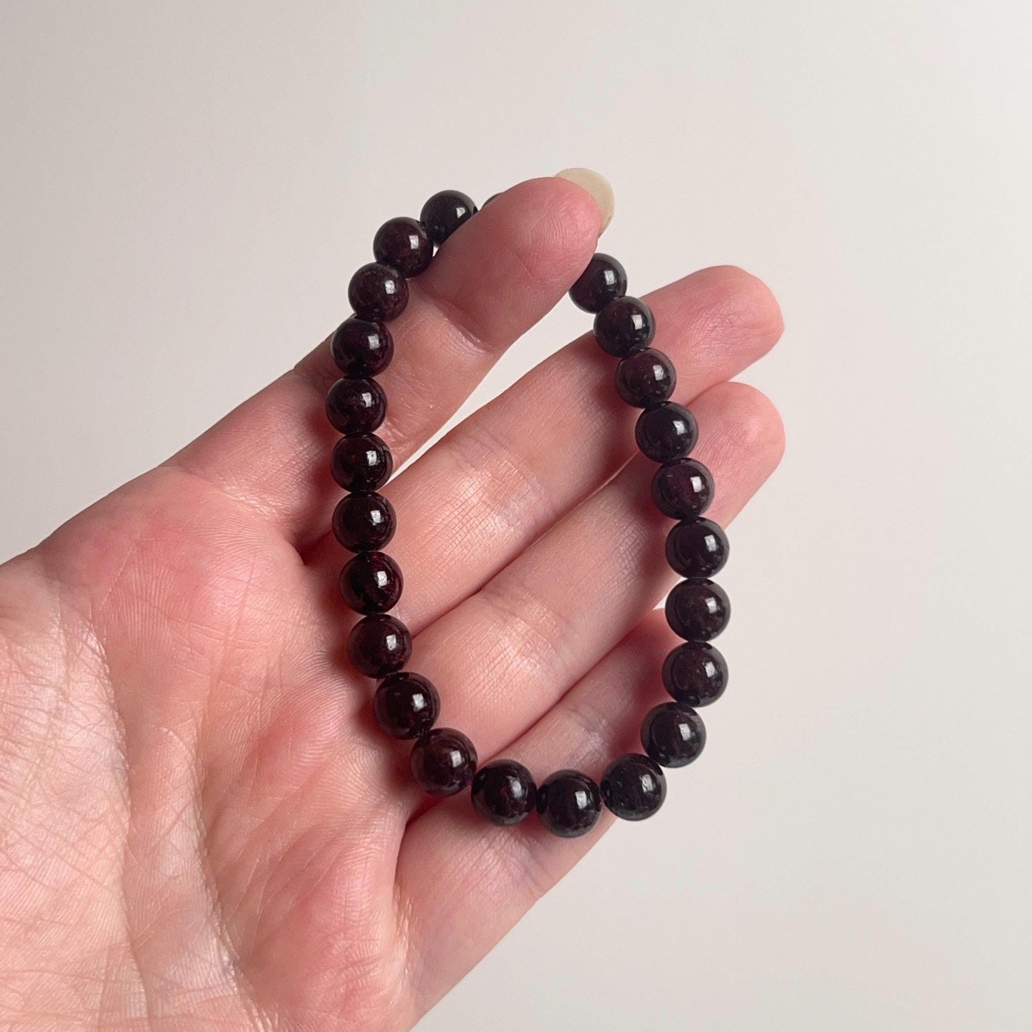 Garnet Bracelet | Almandine Garnet Crystal Stretch Bracelet