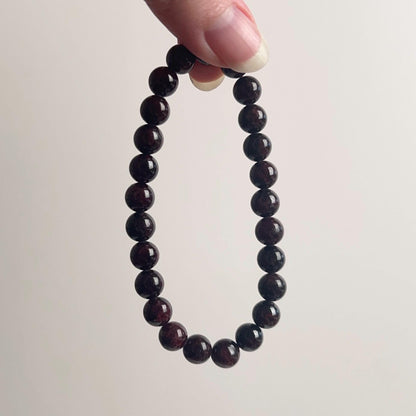 Garnet Bracelet | Almandine Garnet Crystal Stretch Bracelet